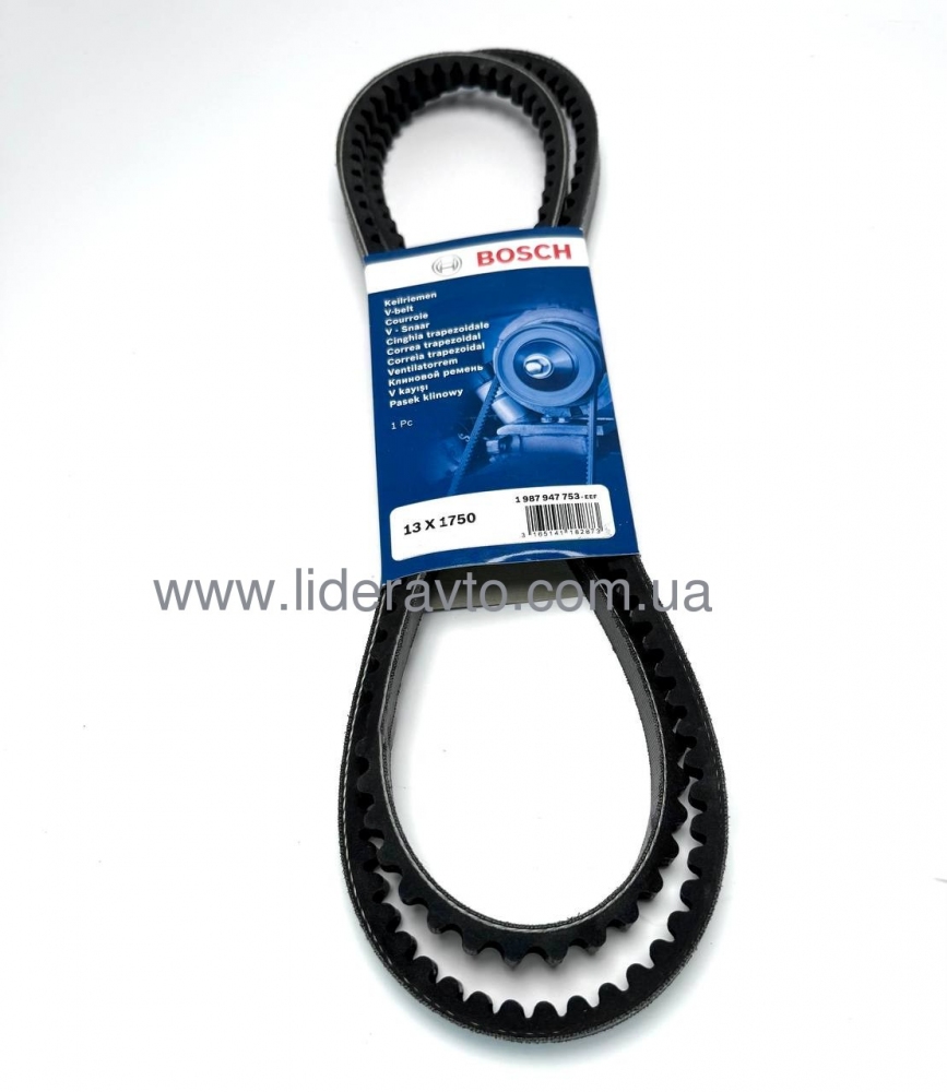 Ремінь компресора 13х1750 Ataman Євро-3/Євро-4/Євро-5 BOSCH 1987947753