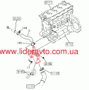 Кронштейн нижнего патрубка радиатора (тройник) Isuzu NQR71 Богдан Атаман  8981669920 . 8973717750