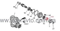 Сальник хвостовика редуктора ISUZU, БОГДАН А-091, А-092, Е-3 оригинал 1096254840 